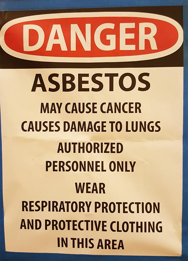 Asbestos Sign