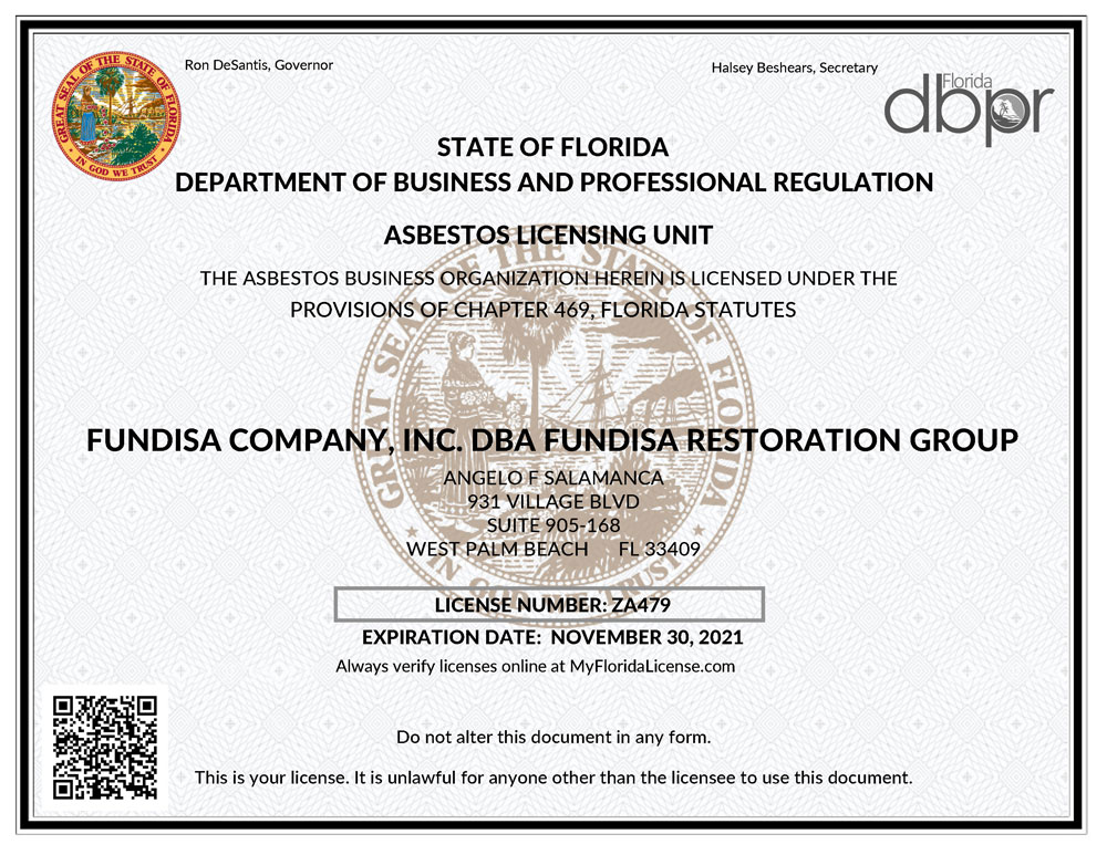 Asbestos Business License