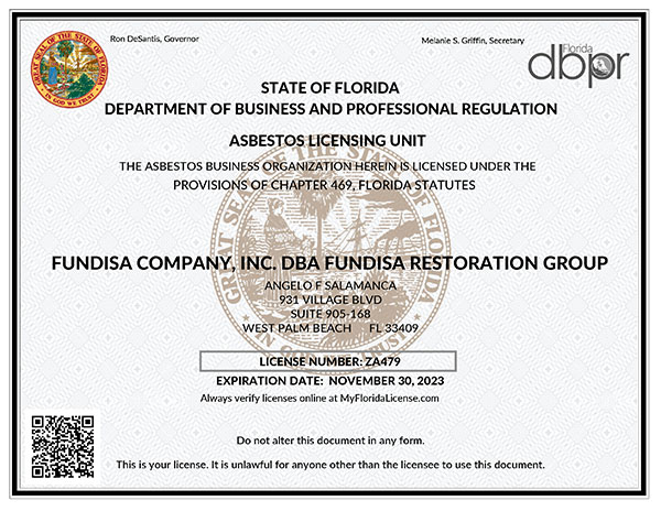 Asbestos Business License